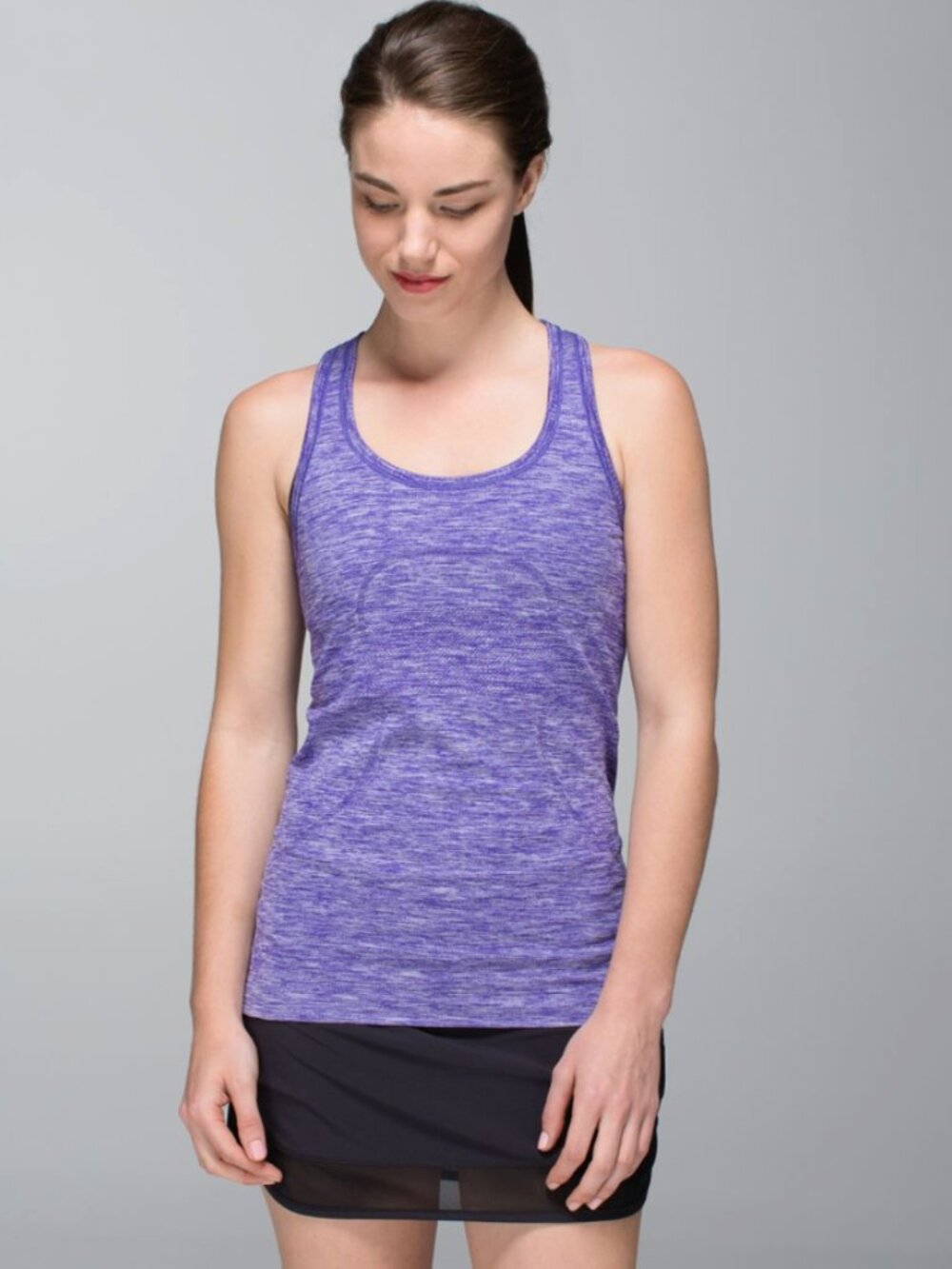*Lululemon* Swiftly Tech Tank in "Heatherd Bruised Berry", size 6. Regular L.